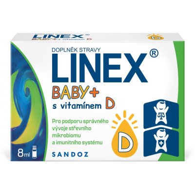 Linex Baby+ s vitamínem D 8 ml – Hledejceny.cz