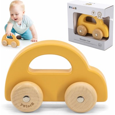 Viga Toys Dřevěné autíčko PolarB žluté