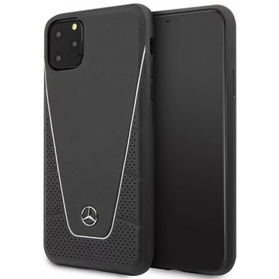 Pouzdro Mercedes - Apple iPhone 11 Pro Max Hard Case Pattern Line Leather - černé