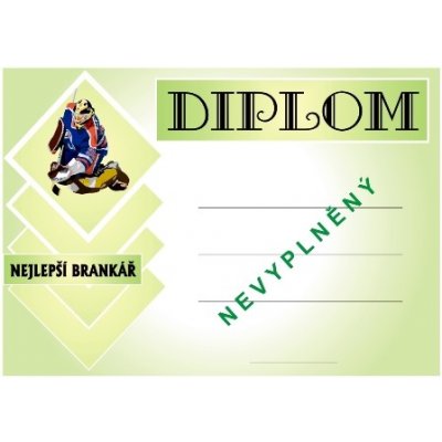 VIZINGR Hokej diplom A4 č.23 HoDč.23 BEZ TEXTU – Zboží Mobilmania