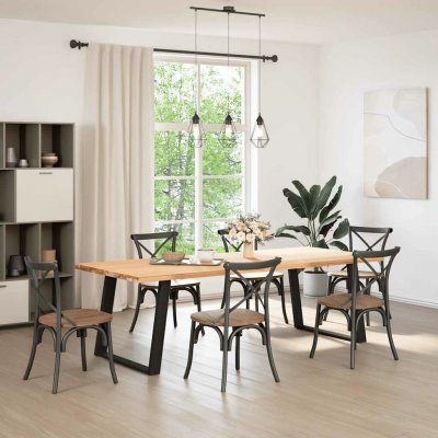 Omaxi 311313 Nohy k jídelnímu stolu ve tvaru U 2 ks černé 90 x 72-73 cm ocel – Hledejceny.cz