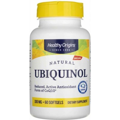 Healthy Origins Ubiquinol Kaneka 100 mg 60 softgel kapslí – Hledejceny.cz