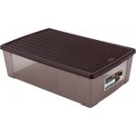 Stefanplast plastová krabička s víkem Elegance 38,5 x 17 x 59,5 cm Čokoládová – Zboží Dáma