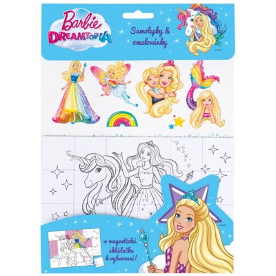 Barbie Omalovánky magnetky samolepky