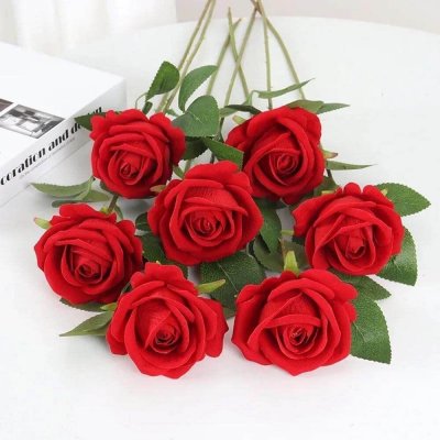 Umělá růže - červená – Zboží Dáma