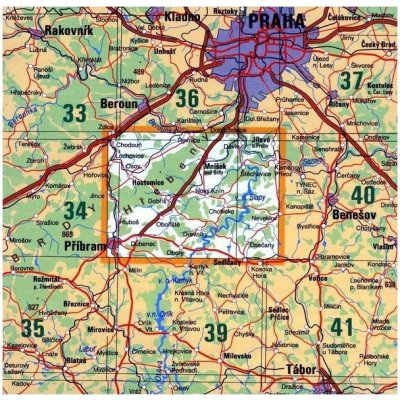 KČT 38 Hřebeny a slapská přehrada 1:50 000 – Zboží Mobilmania