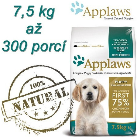 Applaws pro štěňata a Juniory malých a středních plemen s kuřecím masem 7,5 kg