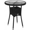 Stilista M90806 Kulatý zahradní stolek, 60 cm, černý