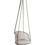 Stern Závěsné křeslo Odea rám lakovaný hliník černý black matt lankový výplet pepper sedáky – Zboží Dáma