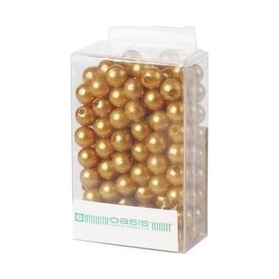 Korálky perličky - zlaté 8mm - 144 ks – Sleviste.cz