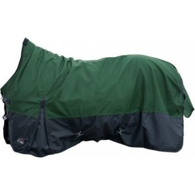 HKM Deka výběhová Glasgow s vyšším krkem s fleecem deep green black – Zboží Dáma