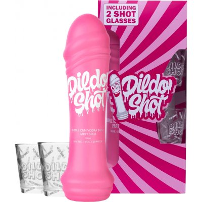 Vodka Dildo Shot 10% 0,7 l (dárkové balení 2 sklenice) – Sleviste.cz