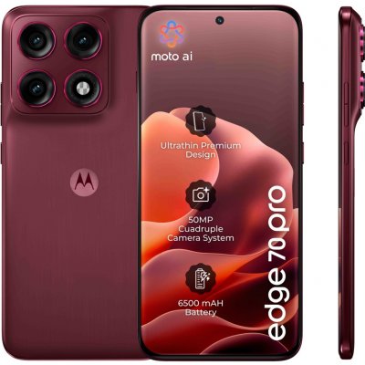 Motorola Edge 70 Pro 5G 8GB/256GB PANTONE Zinfandel – Zboží Živě