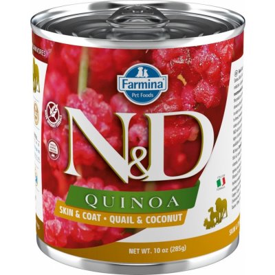 N&D Quinoa Dog Skin & Coat Quail 285 g