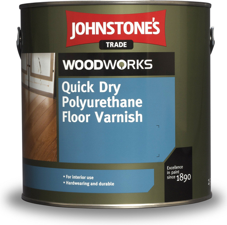 Johnstones Quick Dry Polyurethane Floor Varnish Gloss 5 l lesk od 3 099
