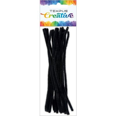 Tempus Plyšový drátek 30 cm černá barva 20 ks – Hledejceny.cz