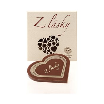 Čokoládovna Troubelice Čokoládové srdíčko "Z lásky" mléčná 51% 18 g