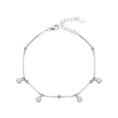 Nubis stříbrný náramek na nohu se zirkony NB-6028 – Hledejceny.cz