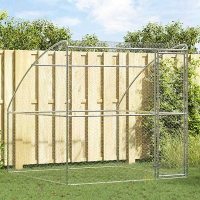 vidaXL Klec pro psy se síťovou střechou 200 x 200 x 200 cm pozinkovaná ocel stříbrná 9799.42008380 – Hledejceny.cz