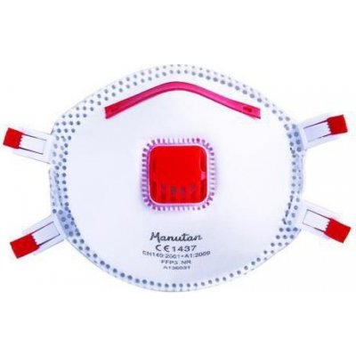 Manutan respirátor s ventilkem FFP3, 5 ks – Zbozi.Blesk.cz