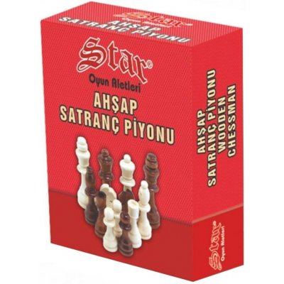 Dřevěné šachové figurky Wooden Chessmen No.4 (Star) – Zboží Dáma