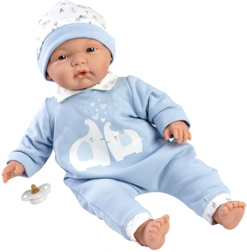 Llorens 13847 JOEL realistická miminko s měkkým látkovým tělem 38 cm