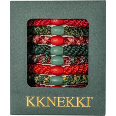 KKNEKKI Dárková sada gumiček KKnekki Holiday Edition – set 8 ks, červená barva, zelená barva, textil – Hledejceny.cz