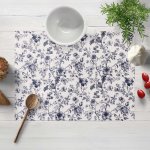 Biante bavlna prostírání Sandra SA-638 Temně modré květiny na bílém 30x40 cm – Hledejceny.cz