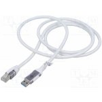 Goobay 74158 USB 3.0, RJ45 vidlice,USB A vidlice, niklovaný, 1,5m, bílý – Zboží Živě