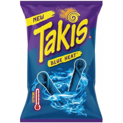 Takis Blue Heat pálivé kukuřičné chipsy s příchutí chilli papriček 65 g – Sleviste.cz