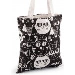 Textilní taška bavlněná pes, kočka 34x39 cm - 2 černá kočka – Zboží Dáma