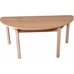 Hajdalánek Stůl půlkulatý průměr 120 x 60 cm pro MŠ stavitelná výška stolu, žlutá, výška 71 cm – Zboží Dáma