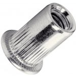 Nýtovací matice s plochou hlavou M4, délka 11,5 mm, A2 - rozsah 3,1-4,0 rádlovaná - Balení 1000 ks – Hledejceny.cz