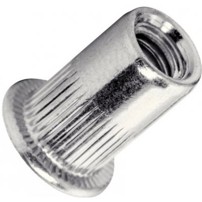 Nýtovací matice s plochou hlavou M4, délka 11,5 mm, A2 - rozsah 3,1-4,0 rádlovaná - Balení 1000 ks – Hledejceny.cz