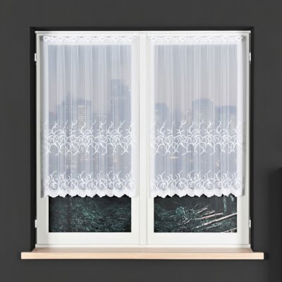 Dekorační metrážová vitrážová záclona IWONA bílá výška 110 cm MyBestHome – Zboží Dáma