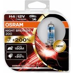 Osram Night Breaker 200 H4 P43t 12V 60/55W 2 ks 64193NB200-HCB – Zboží Mobilmania
