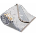 Sleep-well Dětská deka mikroplyš svítící ve tmě lemovaná stuhou fotbal šedý – Sleviste.cz