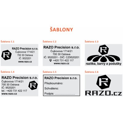 RAZO Štoček do razítka 41 x 24 mm (S-826; S-826D; H-6000; 4750) – Zboží Živě