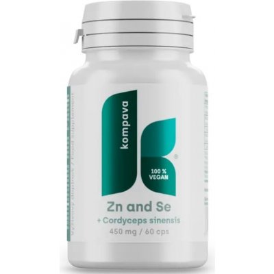 Kompava Zinek a Selen + Cordyceps sinensis 60 kapslí – Hledejceny.cz