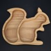 Amadea Dřevěná miska ve tvaru veverky masivní dřevo 21,5 x 17 cm