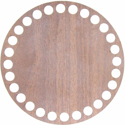 Naše galanterie Dno na košík walnut, kruh 12,5cm