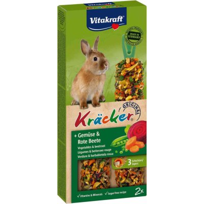 VITAKRAFT Rodent Rabbit Kräcker zelenina & červená řepa 2ks