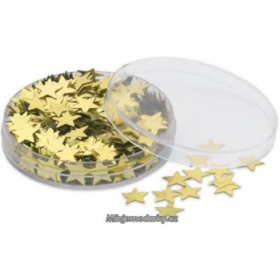 miniaturní zlaté dekorační hvězdičky v boxu – Zboží Mobilmania