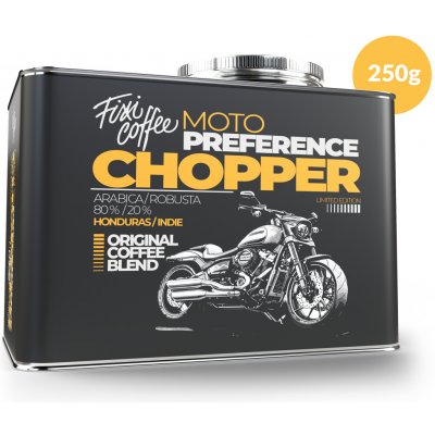 Fixi Coffee Motokafe Chopper výběrová káva stylový plechový kanystr 250 g – Sleviste.cz