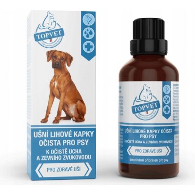 Topvet Ušní kapky očista pro psy 50 ml – Hledejceny.cz