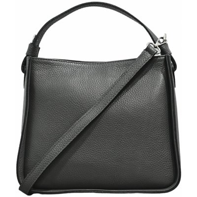 Vera Pelle luxusní střední kožená kabelka tmavě šedá 2155 DK D27 velka – Zboží Mobilmania