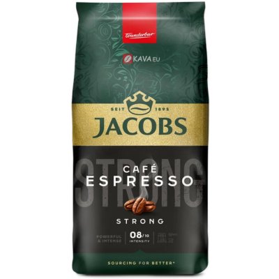 Jacobs Cafe Espresso Strong zrnková 1 kg – Hledejceny.cz