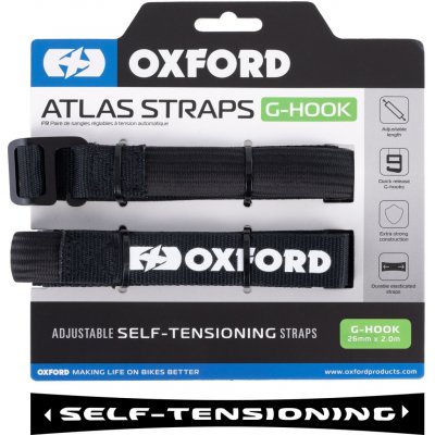 OXFORD zavazadlové popruhy Atlas G-Hook černá 26mm x 2m – Zbozi.Blesk.cz