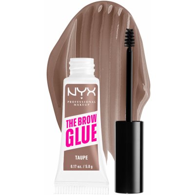 NYX Professional Makeup The Brow Glue Instant Brow Styler tónovací gel na obočí s extrémní fixací 02 Taupe 5 g – Zboží Mobilmania