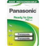 Panasonic Ready to Use AAA 750 2ks HHR-4MVE/2BC – Zboží Živě